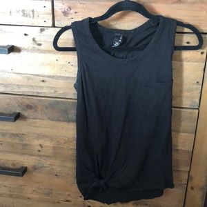 Knot front black tank